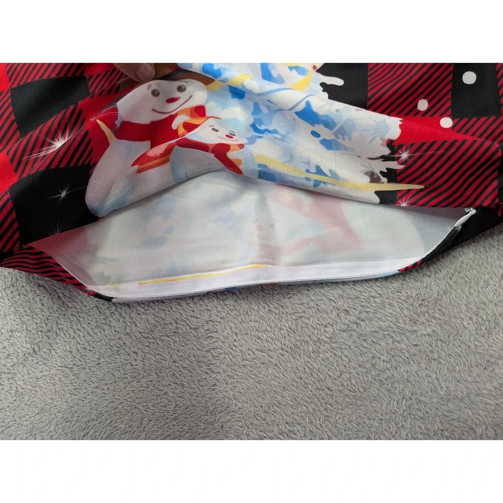 Christmas Pillow Covers Set Buffalo Plaid Snowman Truck Reindeer Holiday Decor